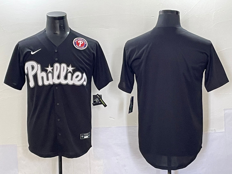 Men Philadelphia Phillies blank Black Seventh generation Joint Name Nike MLB 2025 Jersey style 8->philadelphia phillies->MLB Jersey